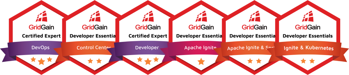 GridGain Training Courses badges