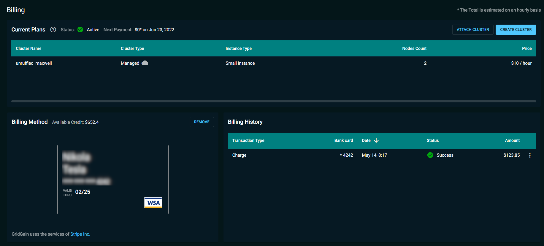 Billing Page