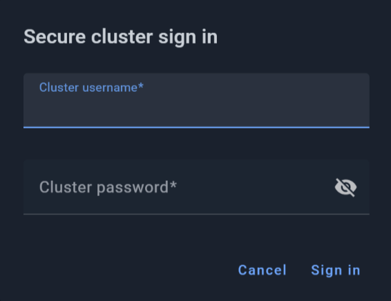 secured cluster auth