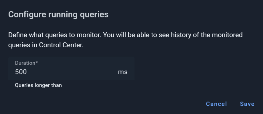 query config