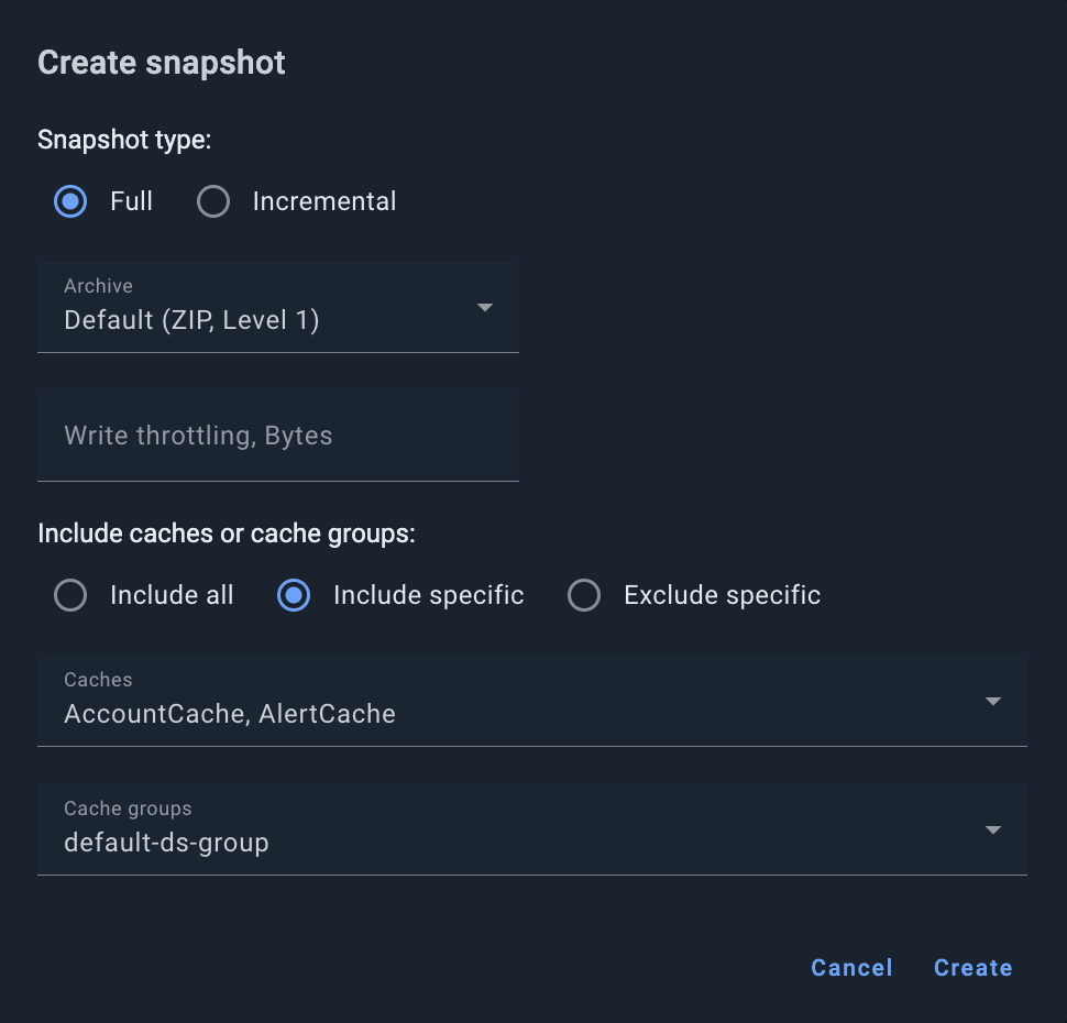 Create Snapshot - scope