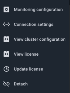 gg9 my cluster menu managed