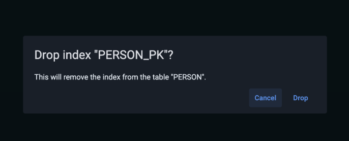 Drop Index