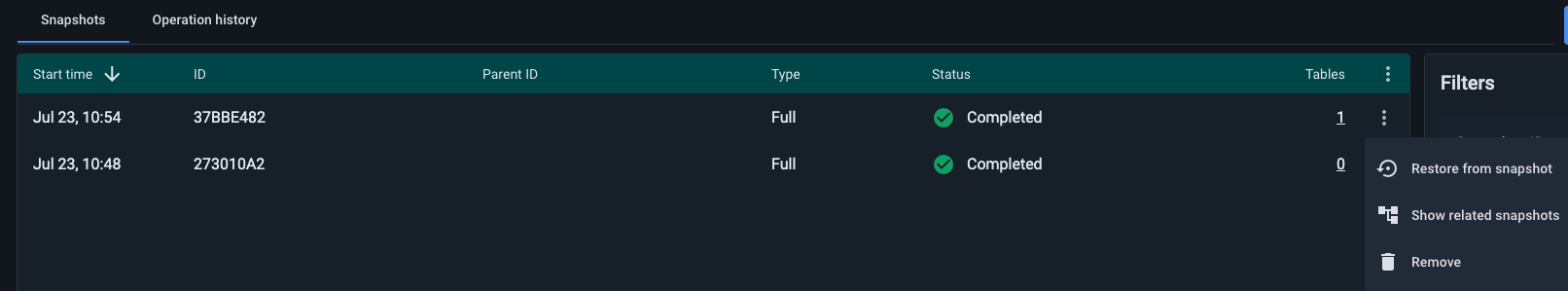 Context menu