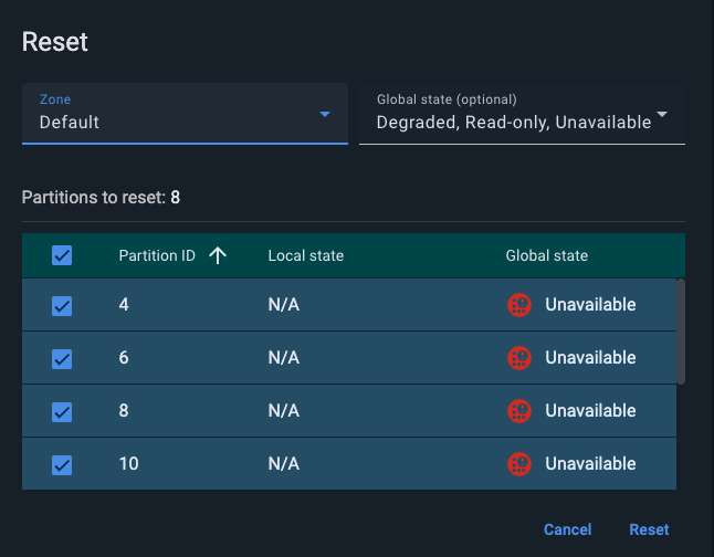 Disaster recovery tab