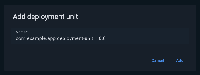 Add deployment unit