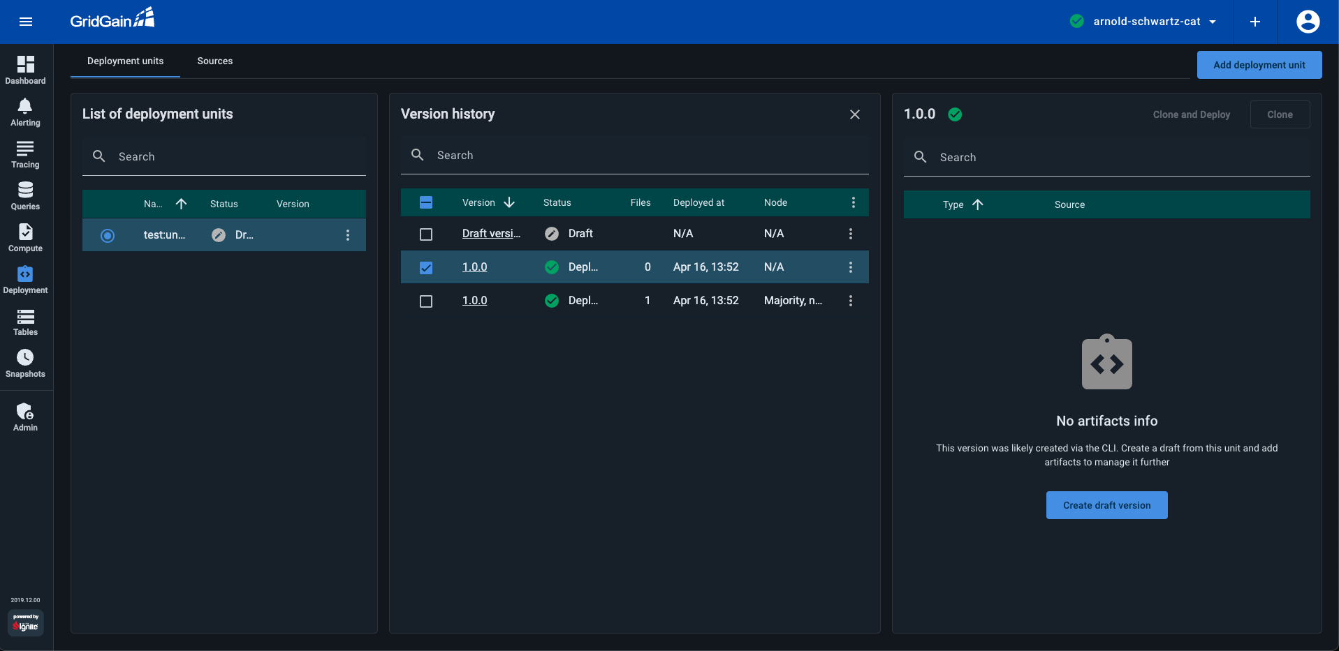 Create draft from CLI-deployed unit