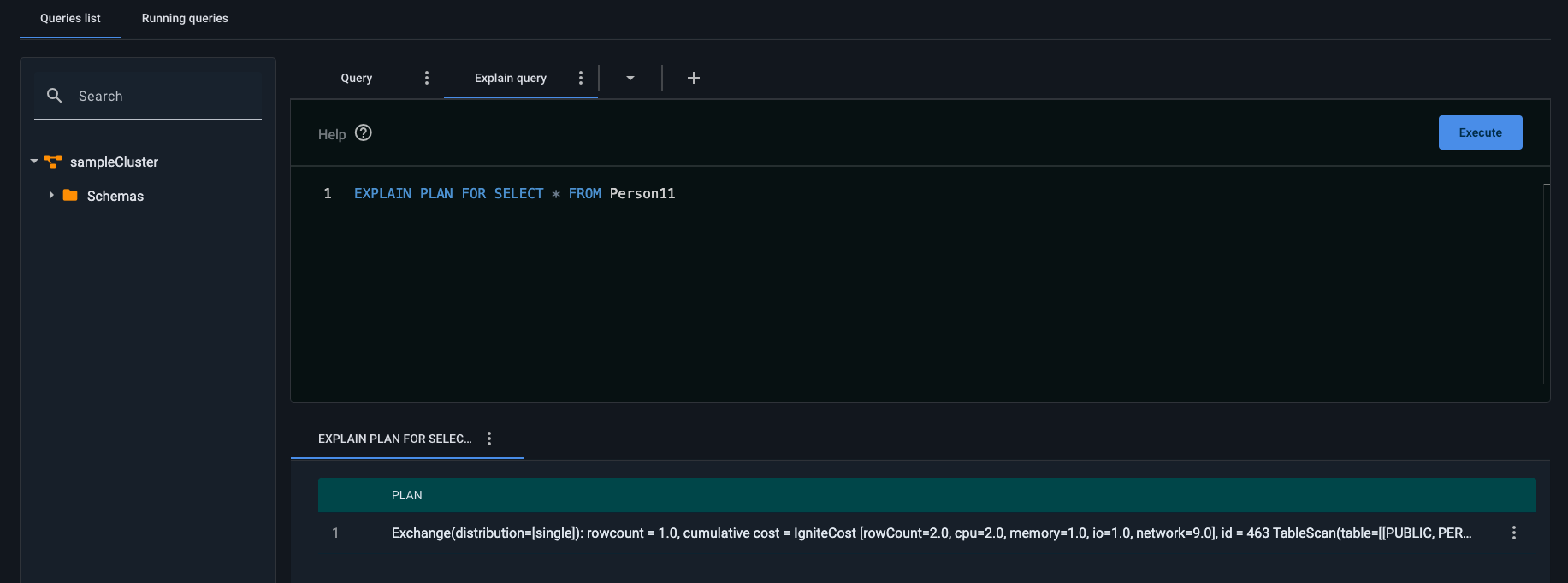 rq explain query