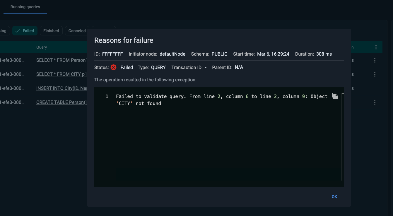 rq failed details