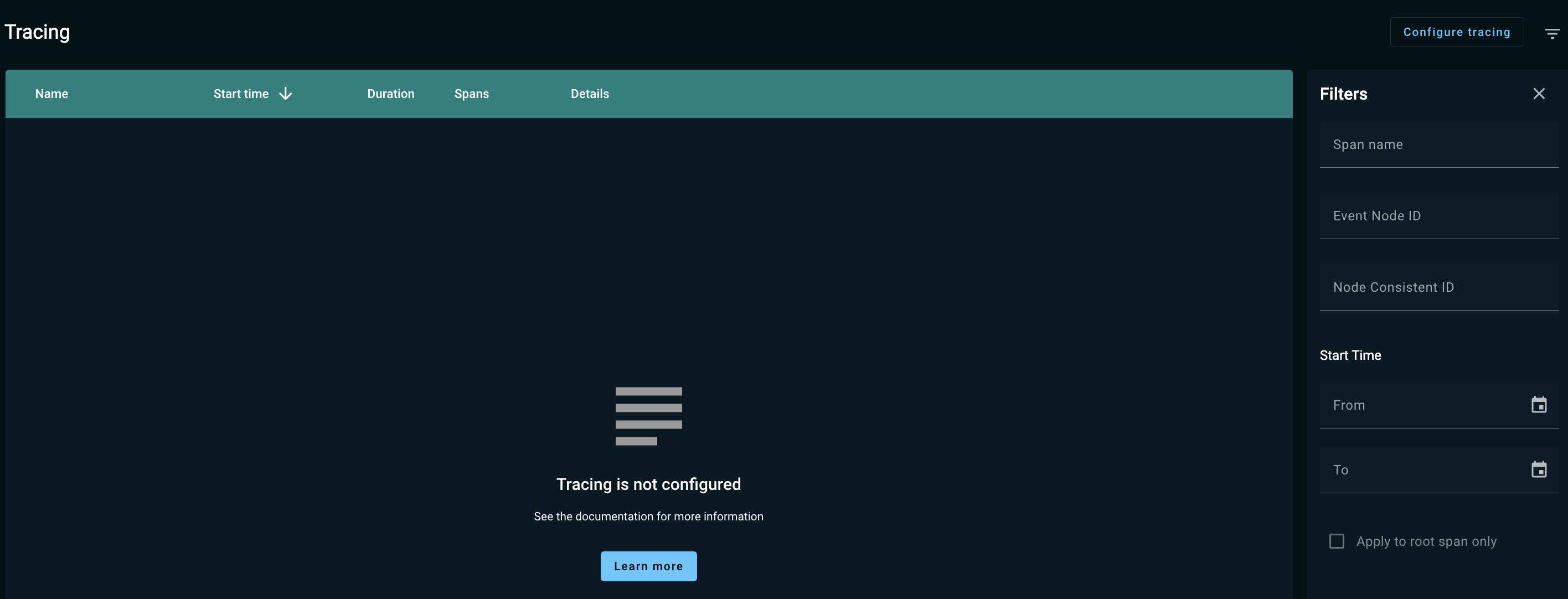 Tracing Configuration