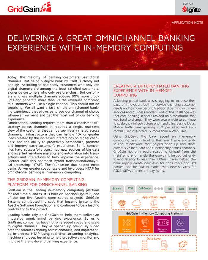 Delivering a Great Omnichannel Banking Experience with In-Memory Computing