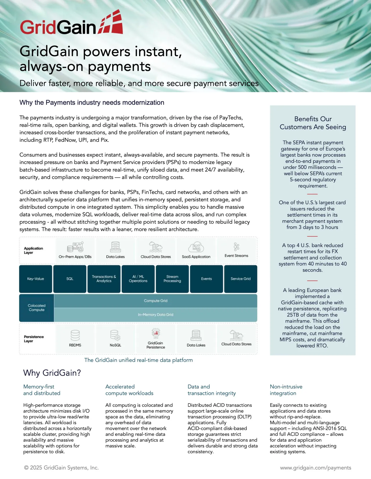 GridGain Powers Instant, Always-On Payments