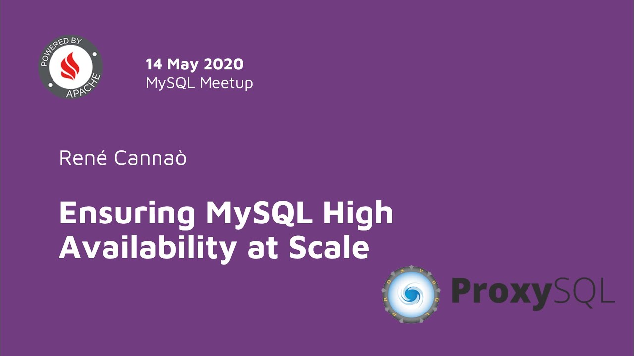 Ensuring MySQL High Availability at Scale - René Cannaò (ProxySQL ...