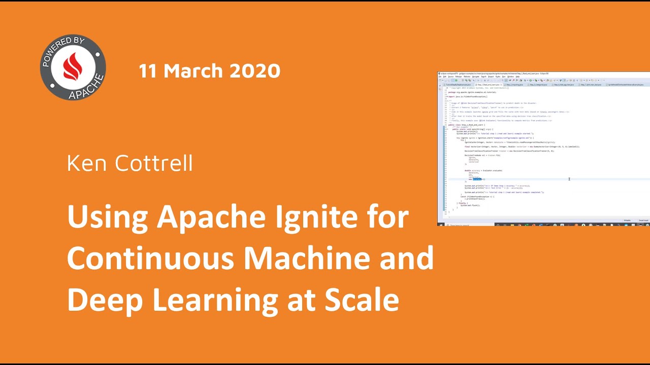 Using Apache Ignite for Continuous Machine and Deep Learning at Scale ...