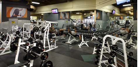 Inside view of a 24 Hour Fitness location