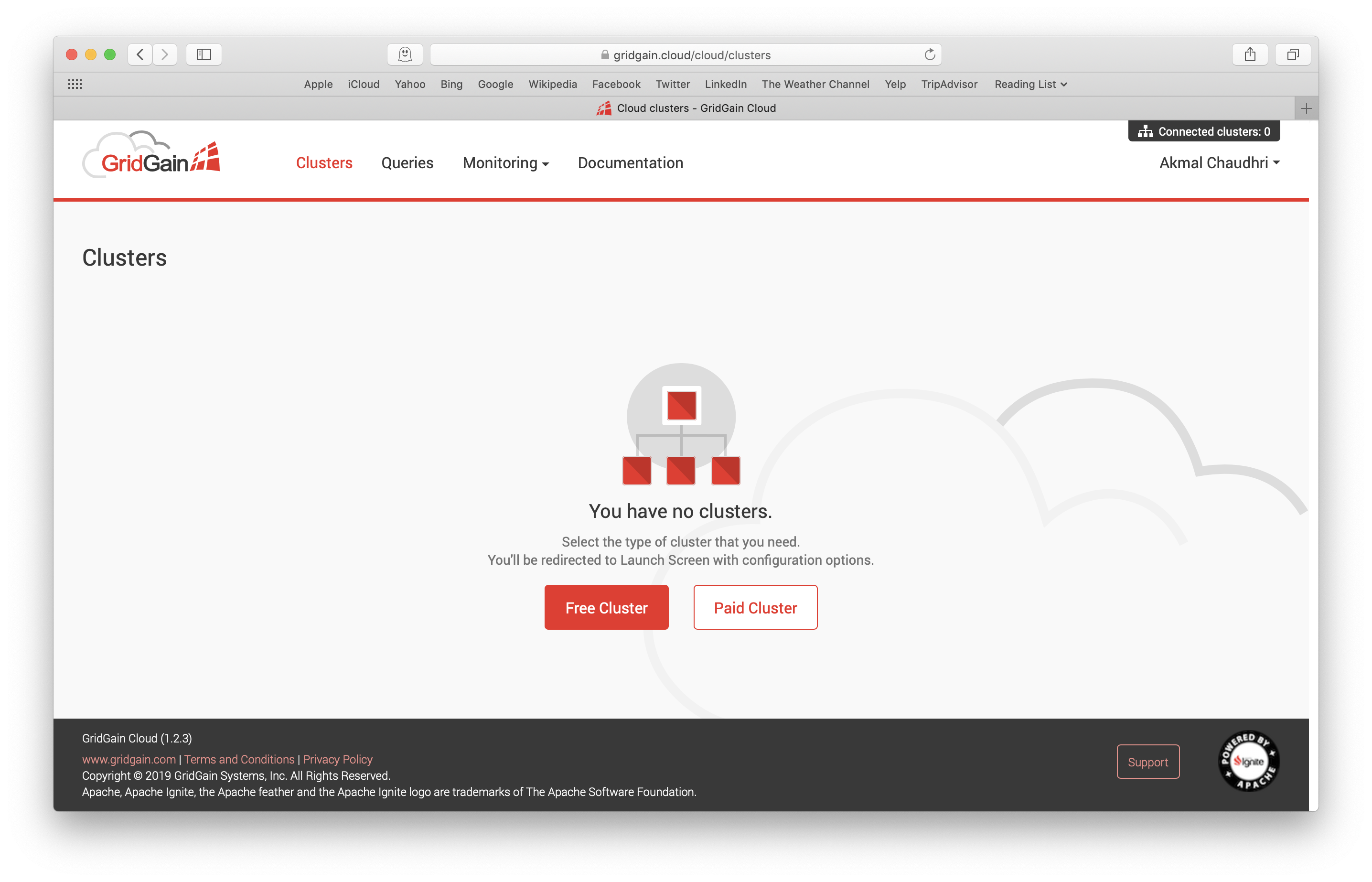 Figure 4. Create a Cluster.