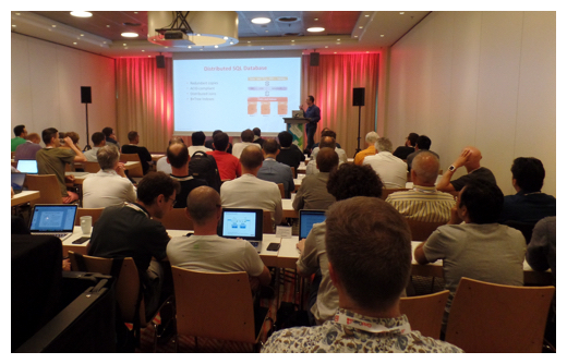 This photo shows one of the sessions at the IMC Summit Europe June 20-21 in Amsterdam.