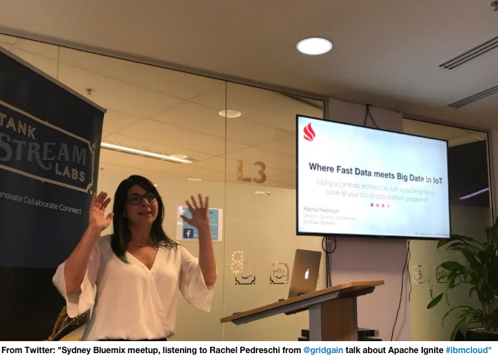 Rachael speaking at a meetup in Sydney 