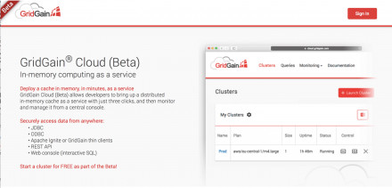 GridGain Cloud (beta): Getting started with In-Memory Computing as a Service